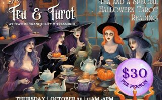 Halloween Tea and Tarot Party at Teatime Tranquility & Treasures